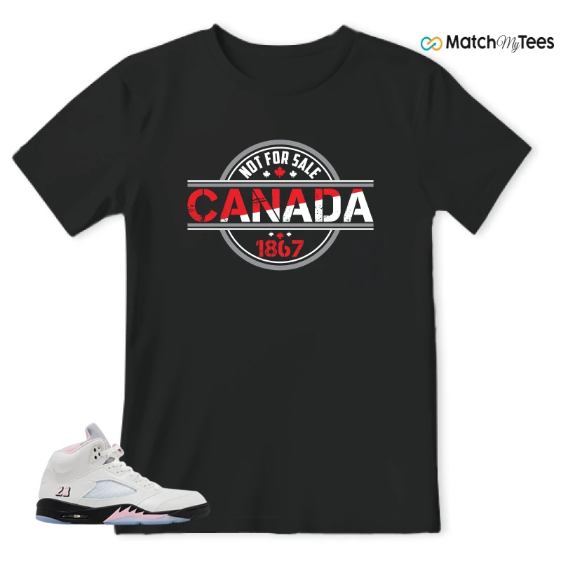 NIKE AIR JORDAN 5 RETRO MEDIUM SOFT PINK SNEAKER Matching Tees t-shirt