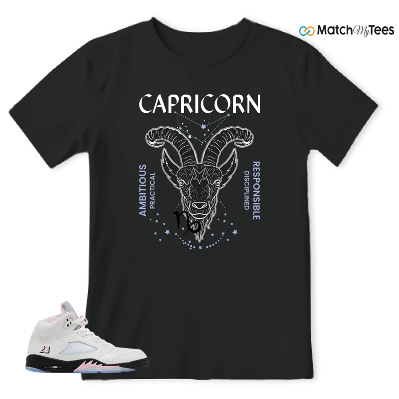 NIKE AIR JORDAN 5 RETRO MEDIUM SOFT PINK SNEAKER Matching Tees t-shirt