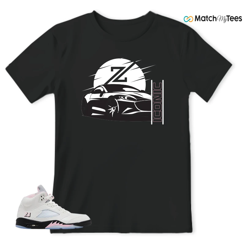 NIKE AIR JORDAN 5 RETRO MEDIUM SOFT PINK SNEAKER Matching Tees t-shirt