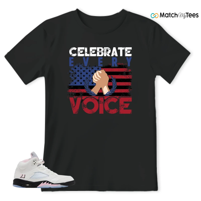 NIKE AIR JORDAN 5 RETRO MEDIUM SOFT PINK SNEAKER Matching Tees t-shirt