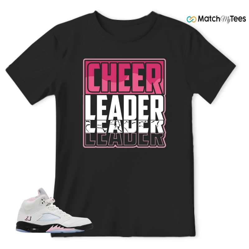 NIKE AIR JORDAN 5 RETRO MEDIUM SOFT PINK SNEAKER Matching Tees t-shirt