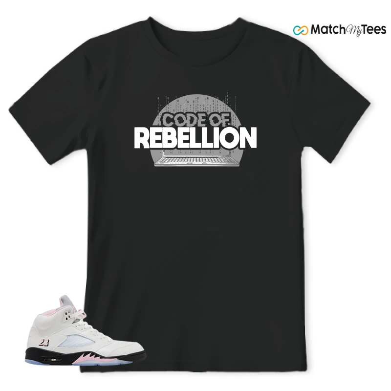 NIKE AIR JORDAN 5 RETRO MEDIUM SOFT PINK SNEAKER Matching Tees t-shirt