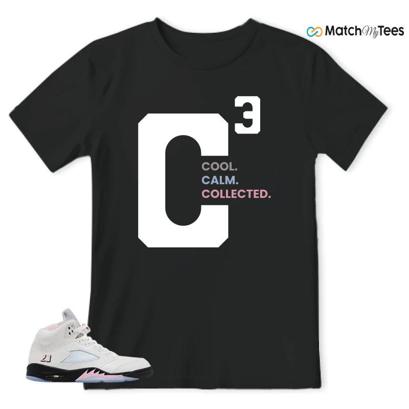 NIKE AIR JORDAN 5 RETRO MEDIUM SOFT PINK SNEAKER Matching Tees t-shirt