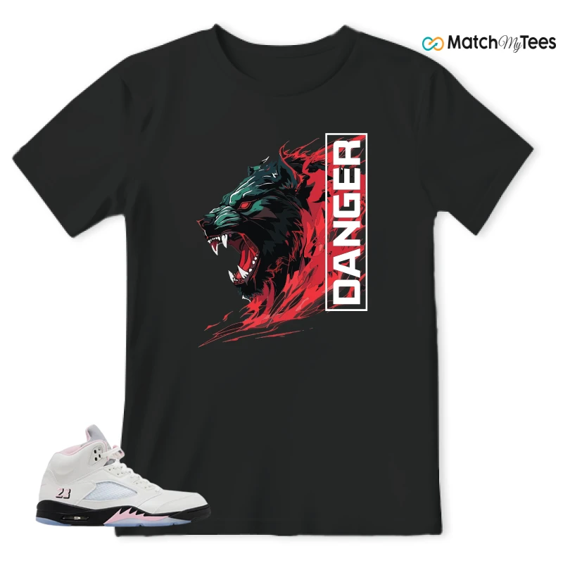 NIKE AIR JORDAN 5 RETRO MEDIUM SOFT PINK SNEAKER Matching Tees t-shirt