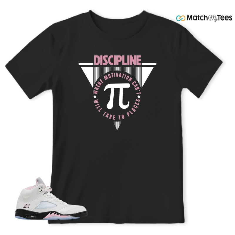 NIKE AIR JORDAN 5 RETRO MEDIUM SOFT PINK SNEAKER Matching Tees t-shirt
