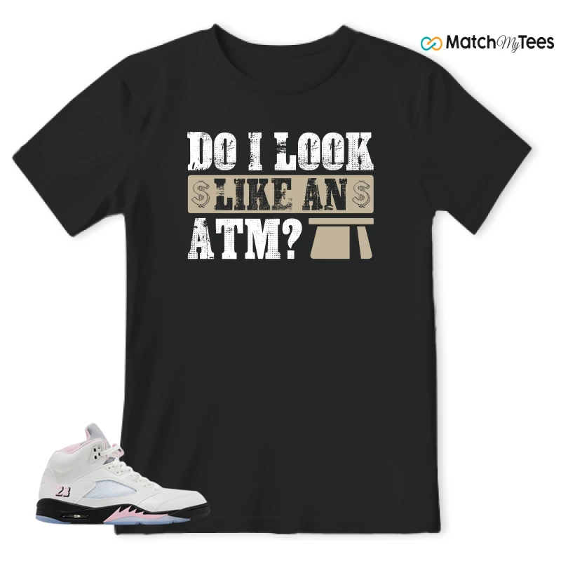 NIKE AIR JORDAN 5 RETRO MEDIUM SOFT PINK SNEAKER Matching Tees t-shirt