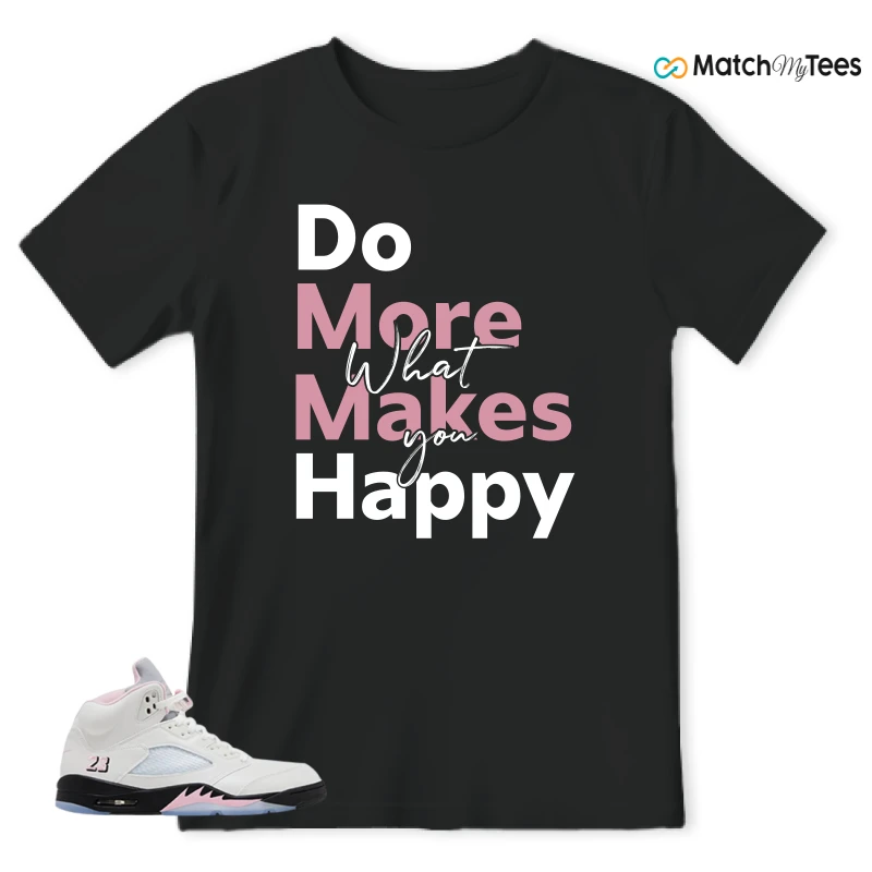 NIKE AIR JORDAN 5 RETRO MEDIUM SOFT PINK SNEAKER Matching Tees t-shirt