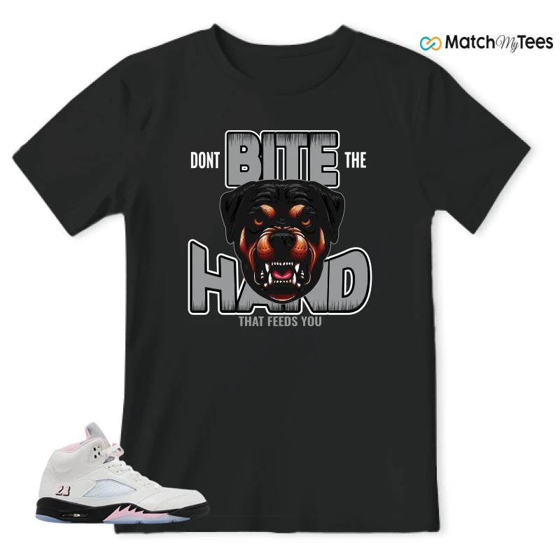 NIKE AIR JORDAN 5 RETRO MEDIUM SOFT PINK SNEAKER Matching Tees t-shirt