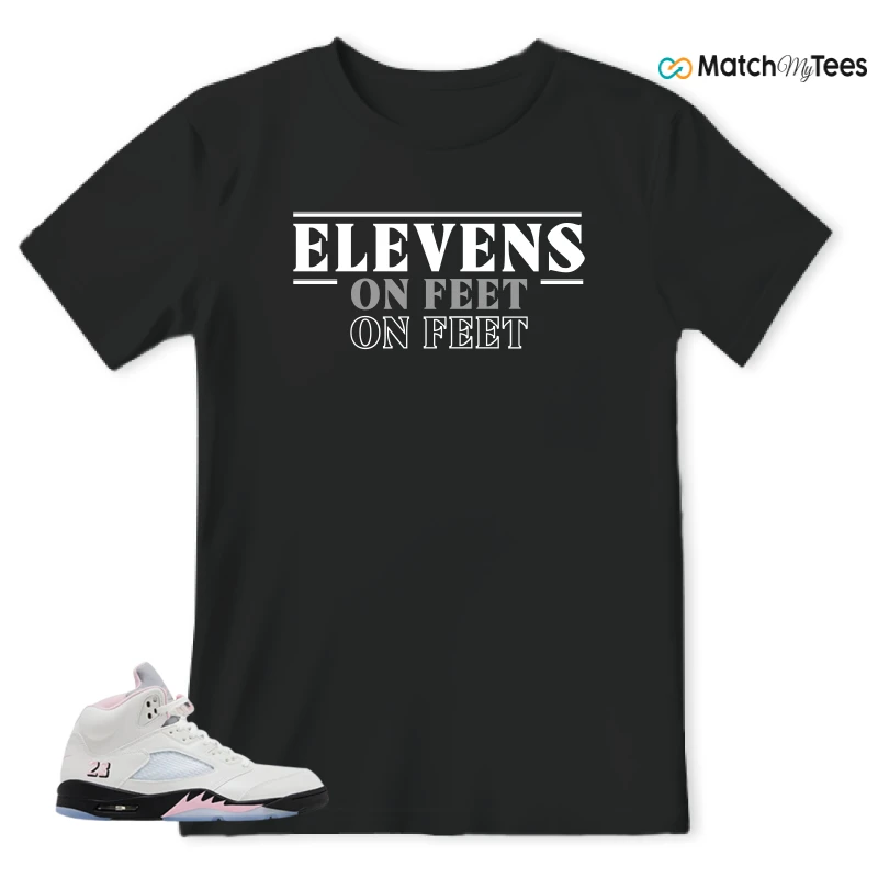 NIKE AIR JORDAN 5 RETRO MEDIUM SOFT PINK SNEAKER Matching Tees t-shirt