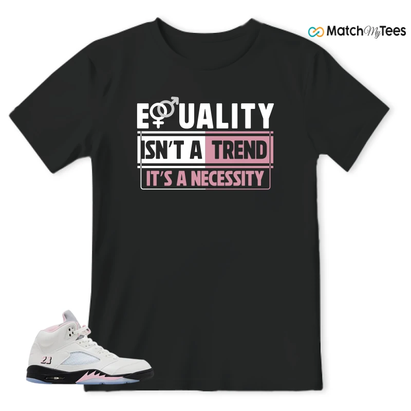 NIKE AIR JORDAN 5 RETRO MEDIUM SOFT PINK SNEAKER Matching Tees t-shirt