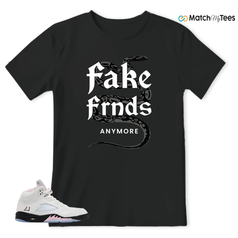 NIKE AIR JORDAN 5 RETRO MEDIUM SOFT PINK SNEAKER Matching Tees t-shirt
