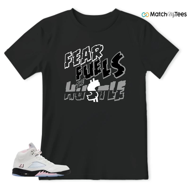 NIKE AIR JORDAN 5 RETRO MEDIUM SOFT PINK SNEAKER Matching Tees t-shirt