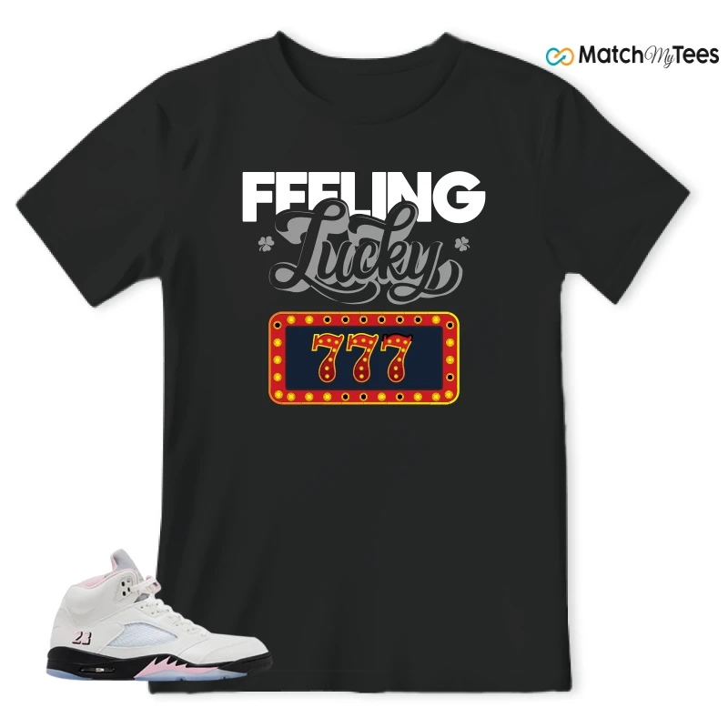 NIKE AIR JORDAN 5 RETRO MEDIUM SOFT PINK SNEAKER Matching Tees t-shirt