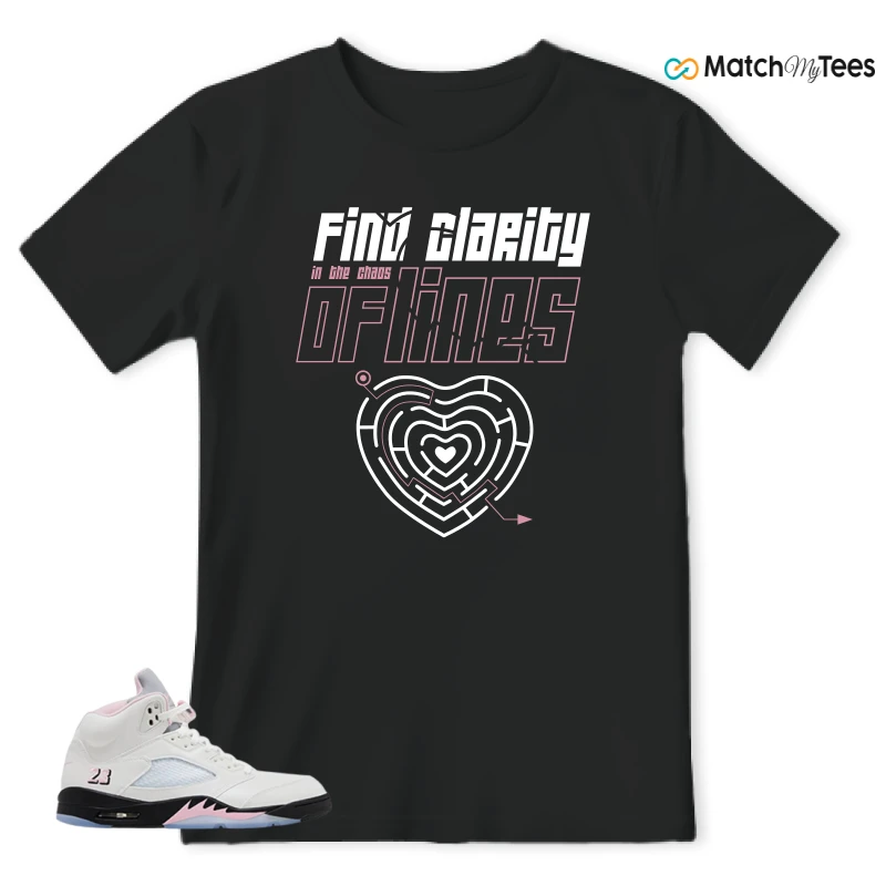 NIKE AIR JORDAN 5 RETRO MEDIUM SOFT PINK SNEAKER Matching Tees t-shirt