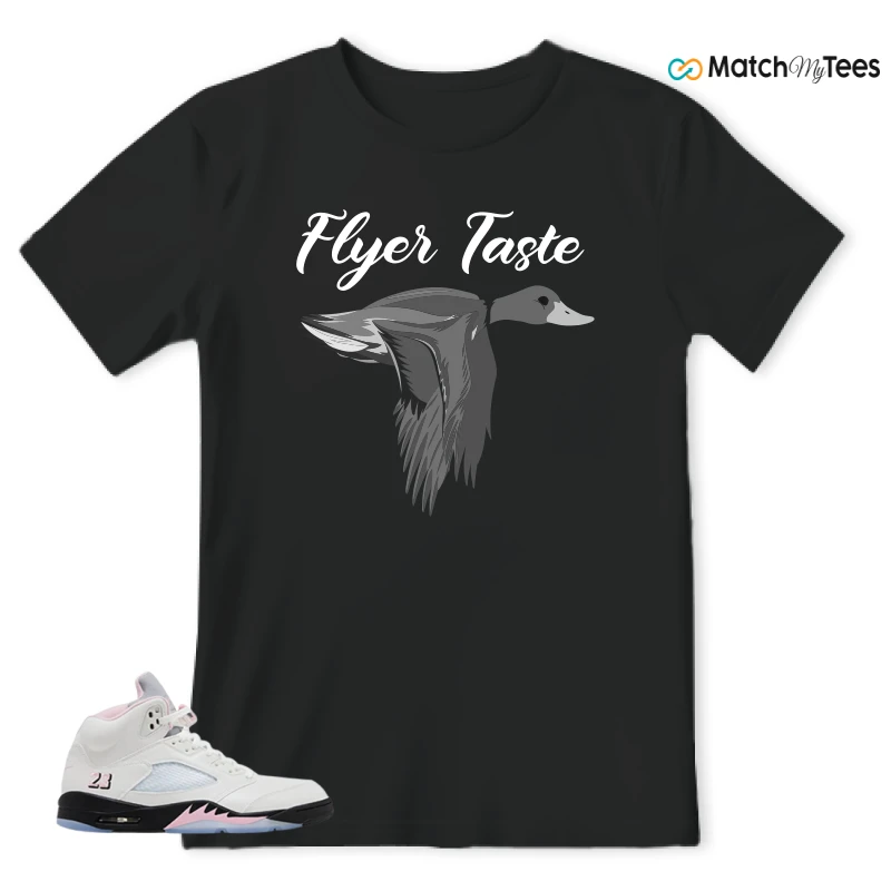 NIKE AIR JORDAN 5 RETRO MEDIUM SOFT PINK SNEAKER Matching Tees t-shirt