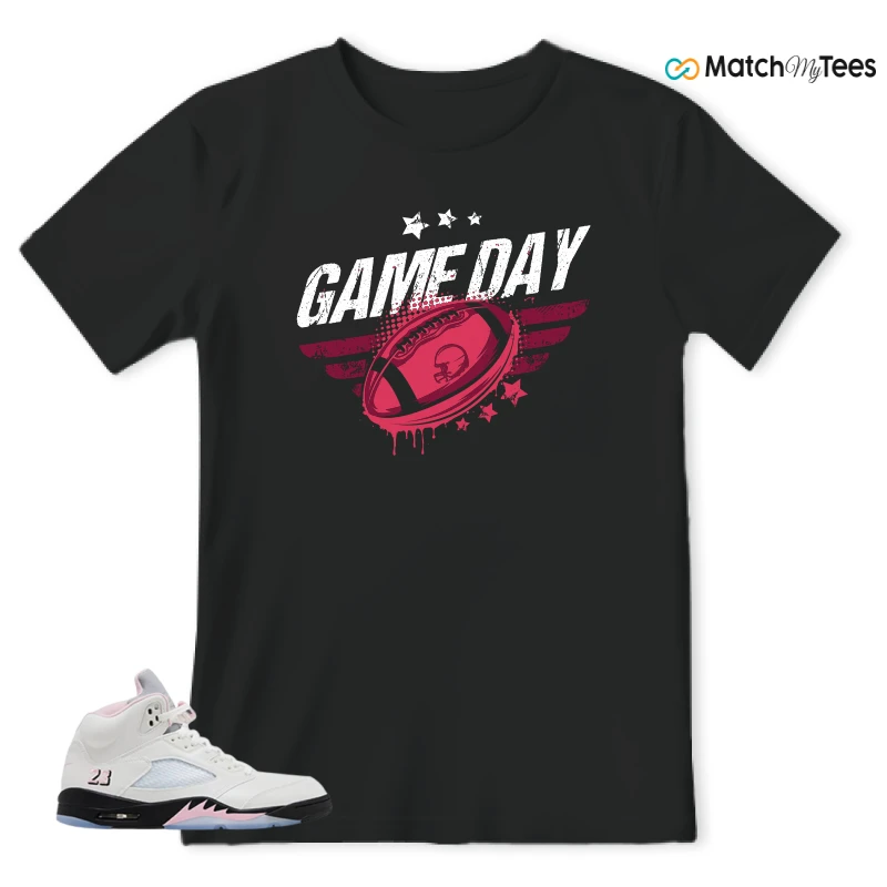 NIKE AIR JORDAN 5 RETRO MEDIUM SOFT PINK SNEAKER Matching Tees t-shirt