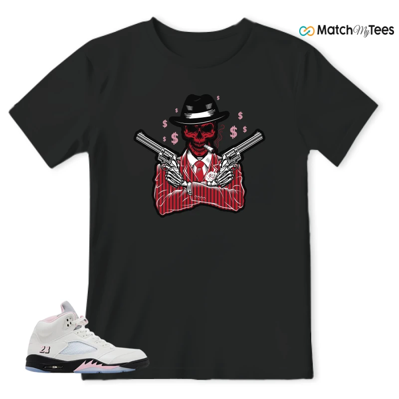 NIKE AIR JORDAN 5 RETRO MEDIUM SOFT PINK SNEAKER Matching Tees t-shirt