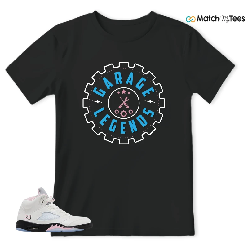 NIKE AIR JORDAN 5 RETRO MEDIUM SOFT PINK SNEAKER Matching Tees t-shirt