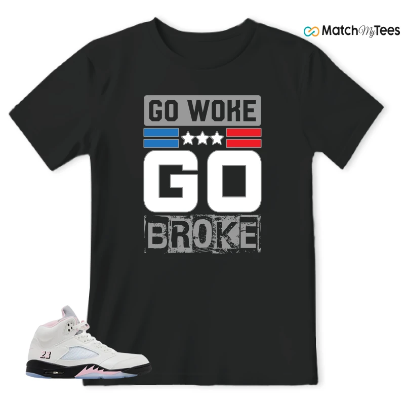 NIKE AIR JORDAN 5 RETRO MEDIUM SOFT PINK SNEAKER Matching Tees t-shirt