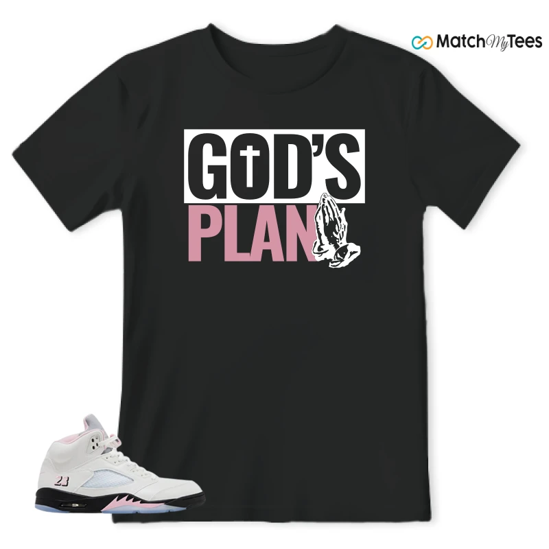 NIKE AIR JORDAN 5 RETRO MEDIUM SOFT PINK SNEAKER Matching Tees t-shirt
