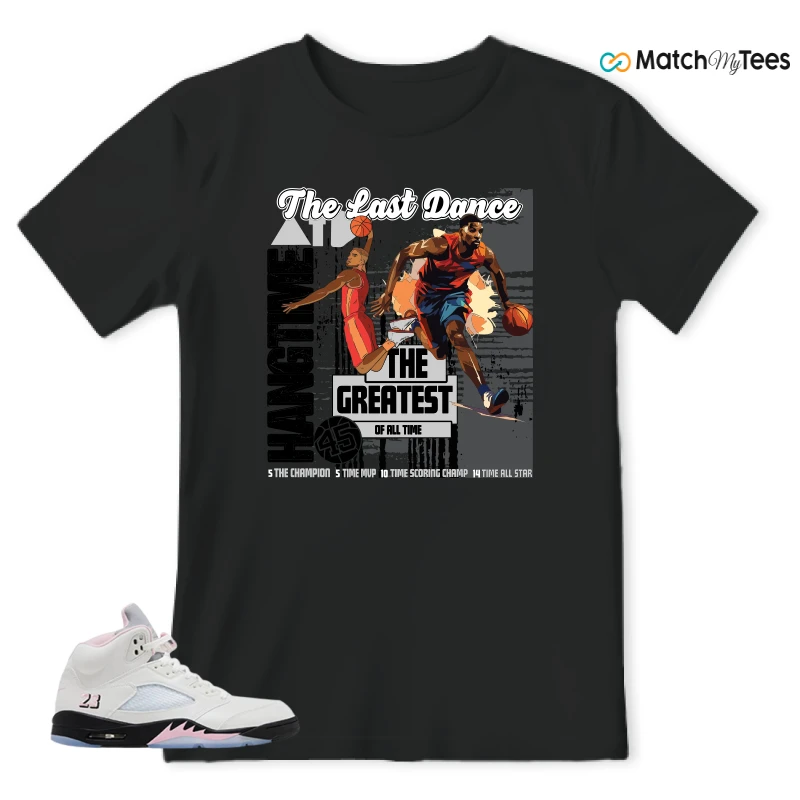 NIKE AIR JORDAN 5 RETRO MEDIUM SOFT PINK SNEAKER Matching Tees t-shirt