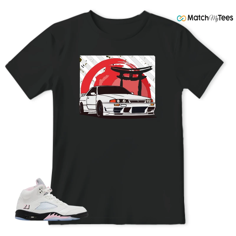 NIKE AIR JORDAN 5 RETRO MEDIUM SOFT PINK SNEAKER Matching Tees t-shirt