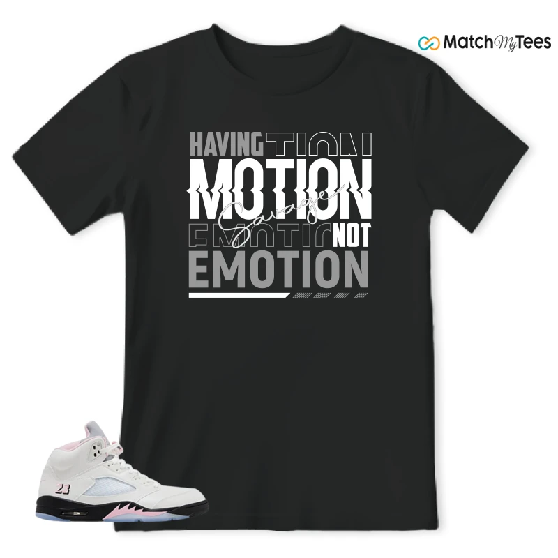 NIKE AIR JORDAN 5 RETRO MEDIUM SOFT PINK SNEAKER Matching Tees t-shirt