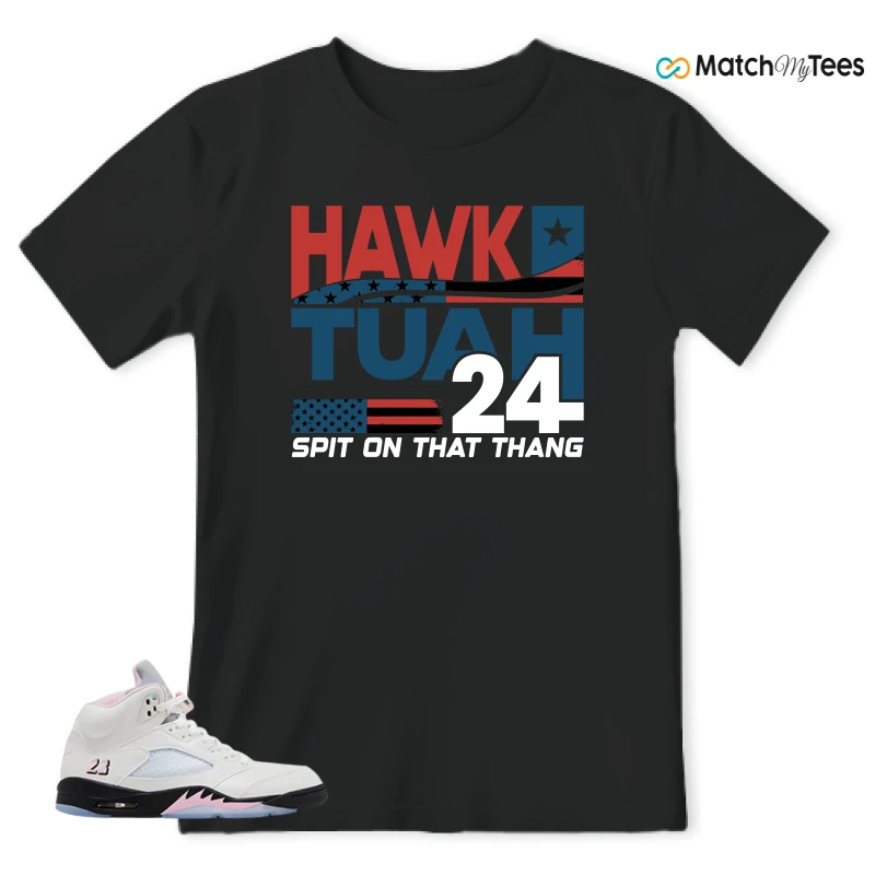 NIKE AIR JORDAN 5 RETRO MEDIUM SOFT PINK SNEAKER Matching Tees t-shirt