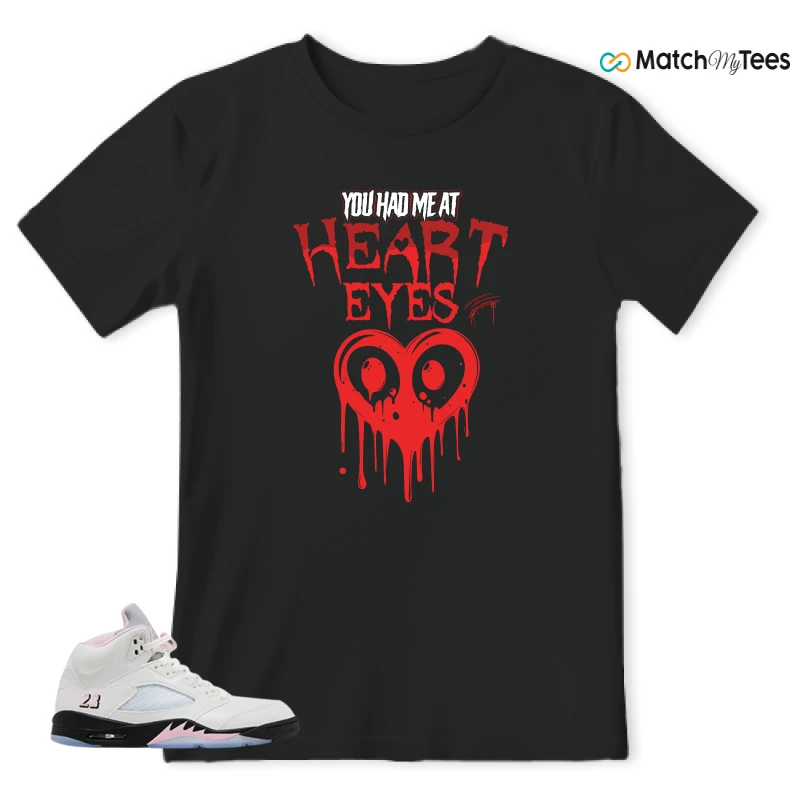 NIKE AIR JORDAN 5 RETRO MEDIUM SOFT PINK SNEAKER Matching Tees t-shirt