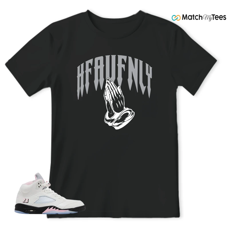 NIKE AIR JORDAN 5 RETRO MEDIUM SOFT PINK SNEAKER Matching Tees t-shirt