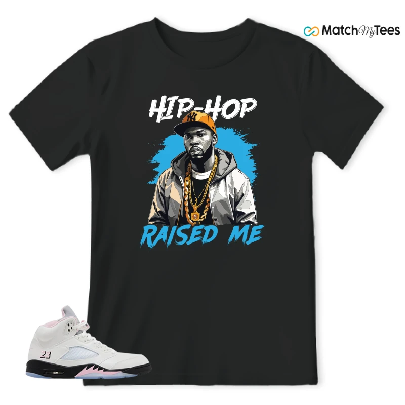 NIKE AIR JORDAN 5 RETRO MEDIUM SOFT PINK SNEAKER Matching Tees t-shirt