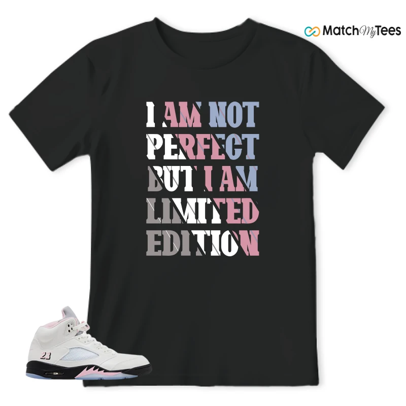 NIKE AIR JORDAN 5 RETRO MEDIUM SOFT PINK SNEAKER Matching Tees t-shirt