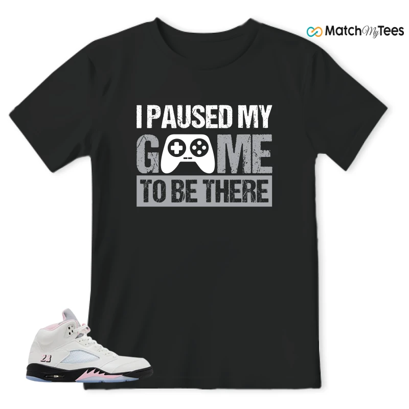 NIKE AIR JORDAN 5 RETRO MEDIUM SOFT PINK SNEAKER Matching Tees t-shirt