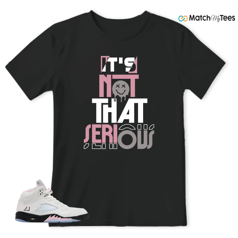 NIKE AIR JORDAN 5 RETRO MEDIUM SOFT PINK SNEAKER Matching Tees t-shirt