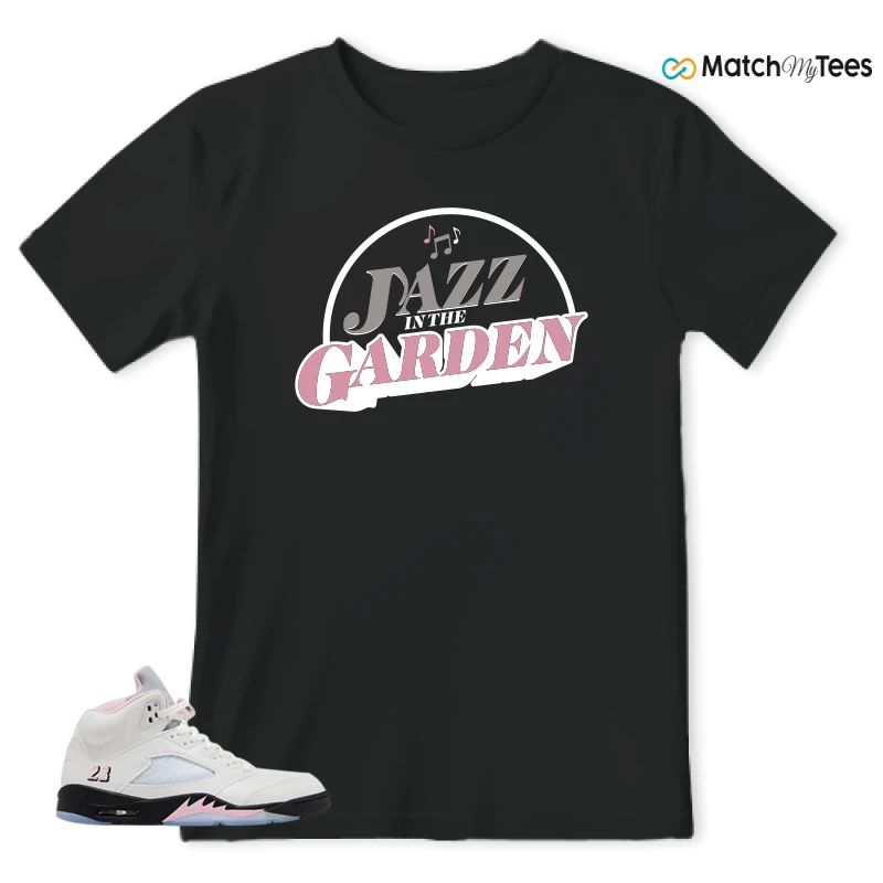 NIKE AIR JORDAN 5 RETRO MEDIUM SOFT PINK SNEAKER Matching Tees t-shirt