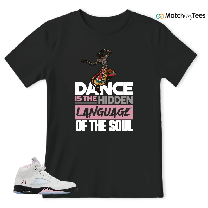 NIKE AIR JORDAN 5 RETRO MEDIUM SOFT PINK SNEAKER Matching Tees t-shirt