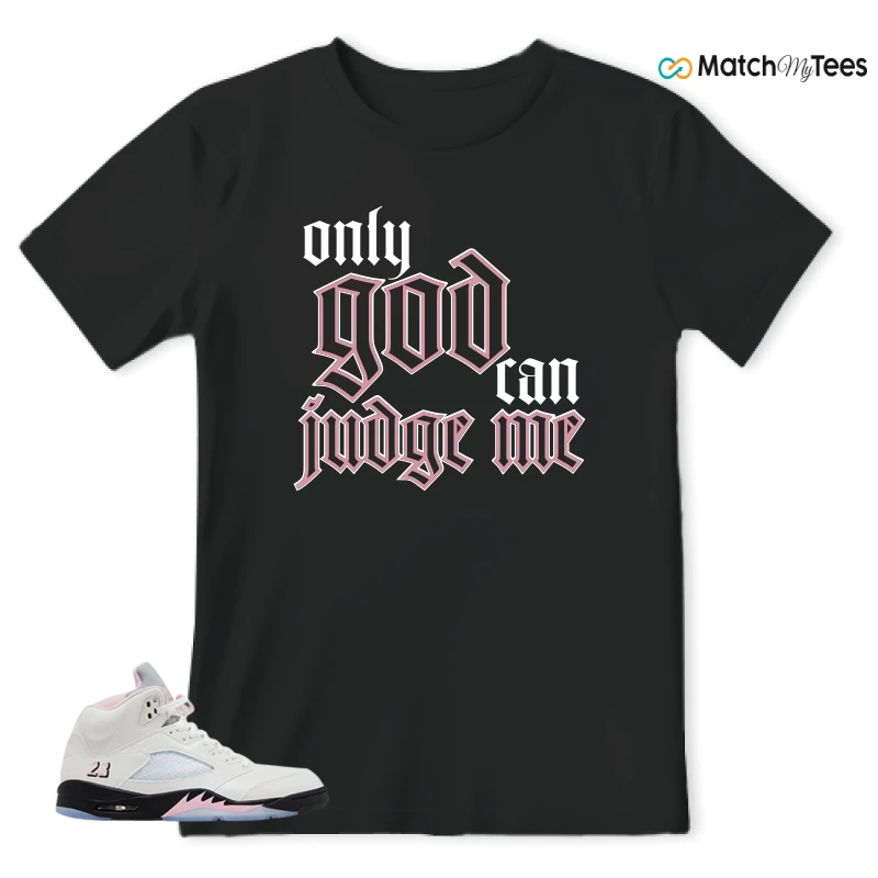 NIKE AIR JORDAN 5 RETRO MEDIUM SOFT PINK SNEAKER Matching Tees t-shirt