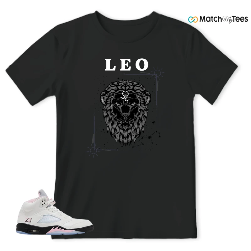 NIKE AIR JORDAN 5 RETRO MEDIUM SOFT PINK SNEAKER Matching Tees t-shirt