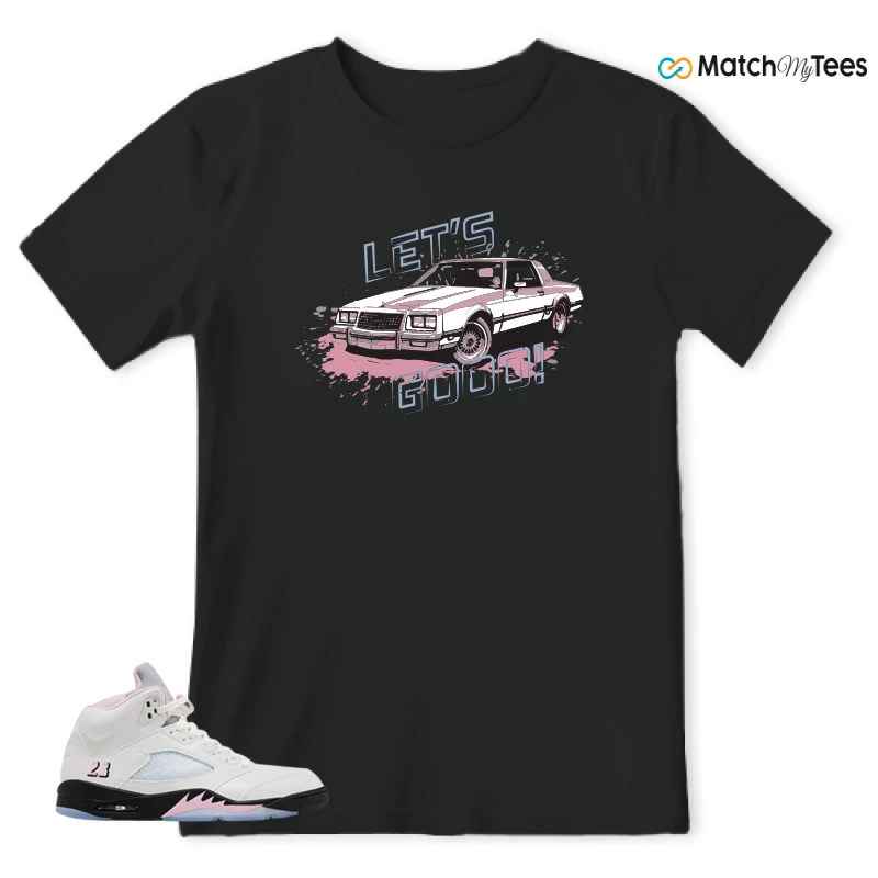 NIKE AIR JORDAN 5 RETRO MEDIUM SOFT PINK SNEAKER Matching Tees t-shirt