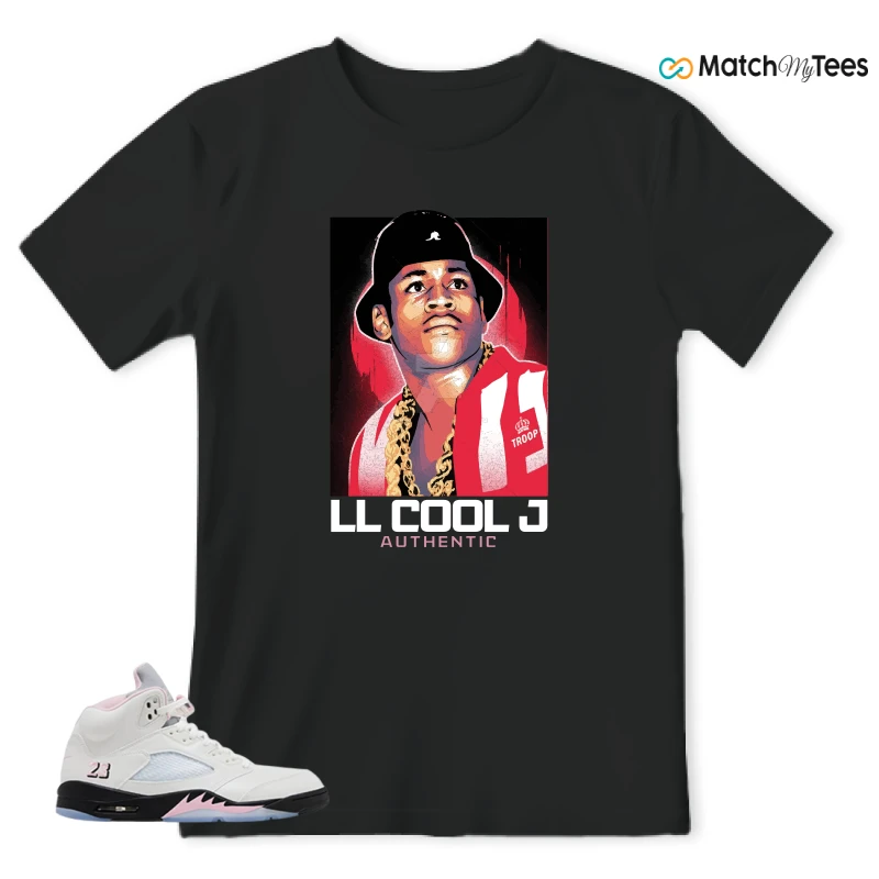 NIKE AIR JORDAN 5 RETRO MEDIUM SOFT PINK SNEAKER Matching Tees t-shirt