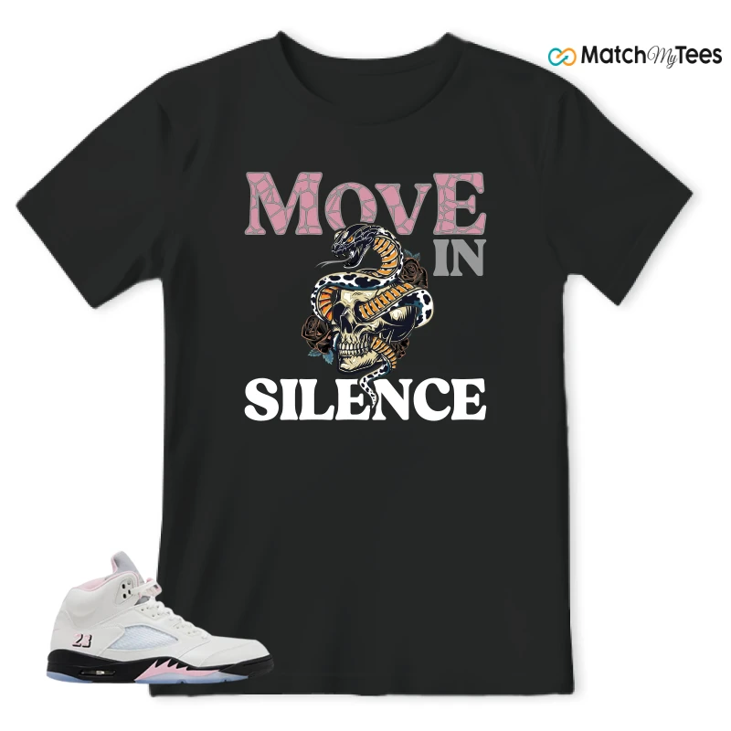 NIKE AIR JORDAN 5 RETRO MEDIUM SOFT PINK SNEAKER Matching Tees t-shirt