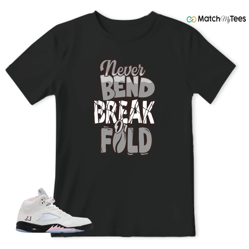 NIKE AIR JORDAN 5 RETRO MEDIUM SOFT PINK SNEAKER Matching Tees t-shirt
