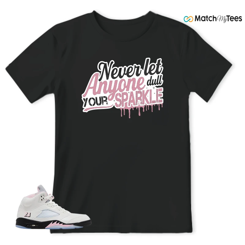 NIKE AIR JORDAN 5 RETRO MEDIUM SOFT PINK SNEAKER Matching Tees t-shirt