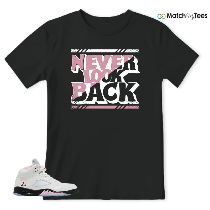 NIKE AIR JORDAN 5 RETRO MEDIUM SOFT PINK SNEAKER Matching Tees t-shirt