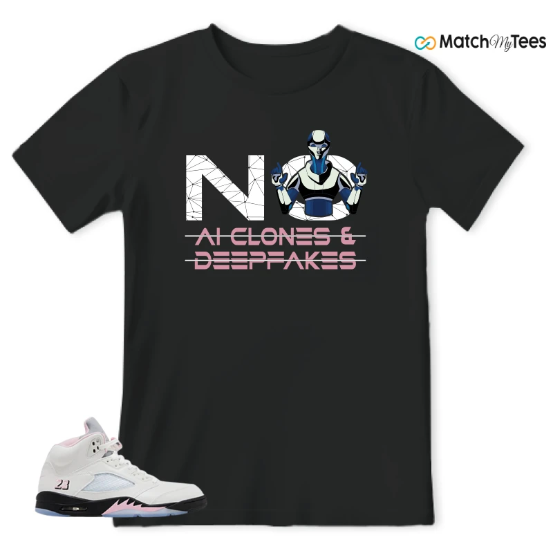 NIKE AIR JORDAN 5 RETRO MEDIUM SOFT PINK SNEAKER Matching Tees t-shirt