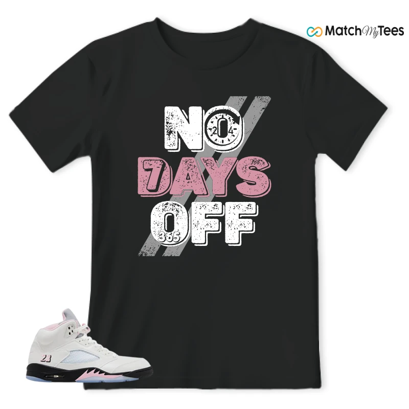 NIKE AIR JORDAN 5 RETRO MEDIUM SOFT PINK SNEAKER Matching Tees t-shirt