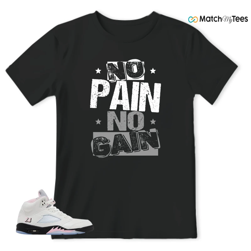 NIKE AIR JORDAN 5 RETRO MEDIUM SOFT PINK SNEAKER Matching Tees t-shirt