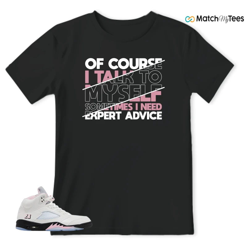 NIKE AIR JORDAN 5 RETRO MEDIUM SOFT PINK SNEAKER Matching Tees t-shirt