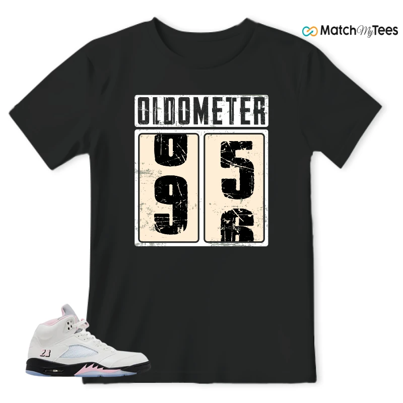 NIKE AIR JORDAN 5 RETRO MEDIUM SOFT PINK SNEAKER Matching Tees t-shirt