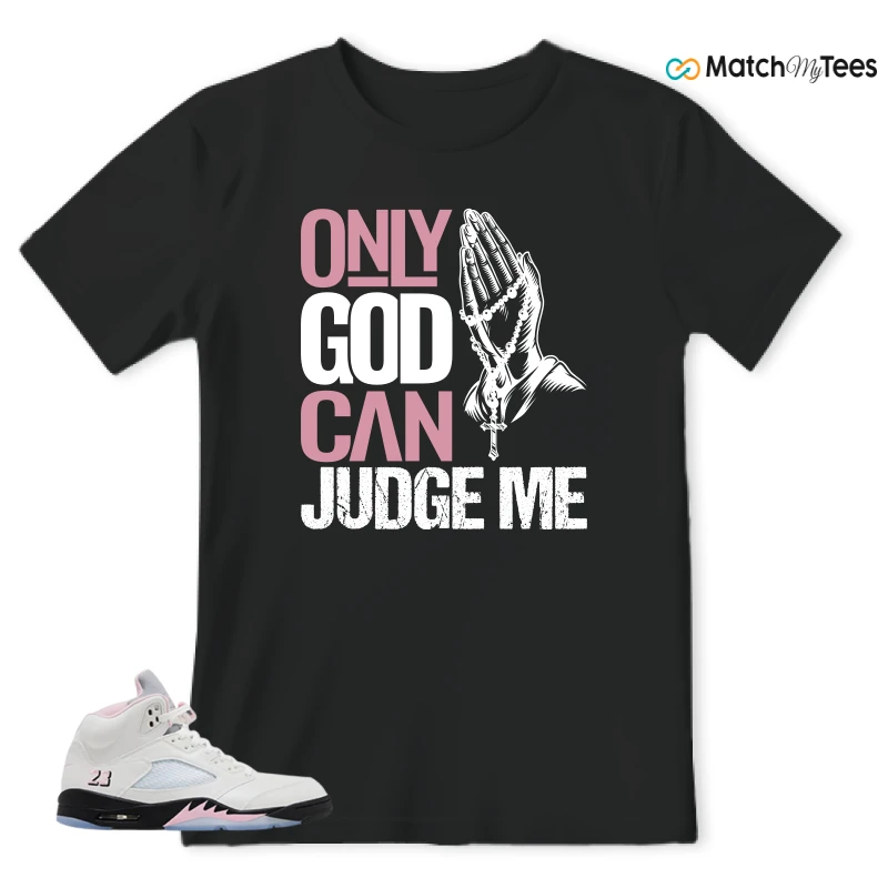 NIKE AIR JORDAN 5 RETRO MEDIUM SOFT PINK SNEAKER Matching Tees t-shirt